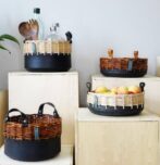 paniers décoratifs osier et pneu