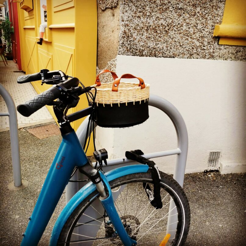 panier osier pour vélo